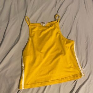 Yellow crop top